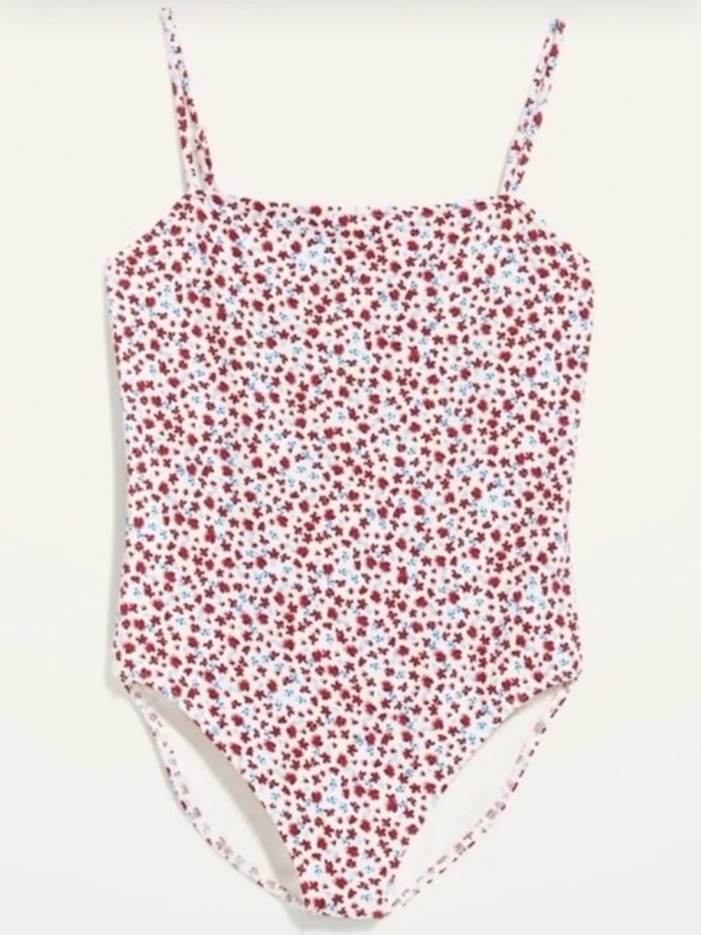 Old Navy | Floral Print Square Neck Fitted Bodysuit
